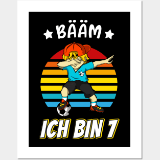 Fußball Dab Fußballer Junge 7. Bday Kinder Posters and Art